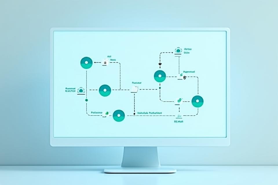 Captura de pantalla de la interfaz de LuminaSync mostrando un flujo de trabajo de revisión de documentos con comentarios y aprobaciones, indicando diferentes etapas y participantes.
