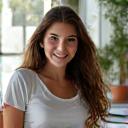 Retrato de una estudiante concentrada.