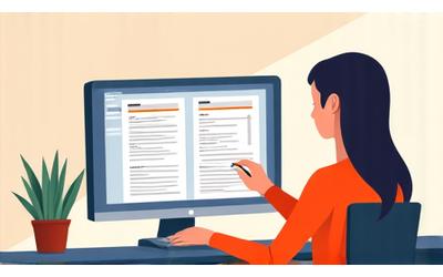 Ilustración de un profesional gestionando documentos