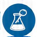Icono de un matraz de laboratorio y un microscopio, representando un investigador.