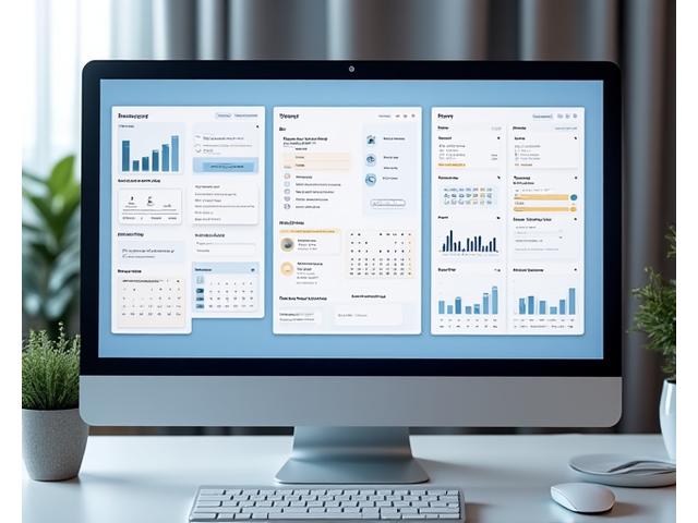 Demostración de diferentes modos de flujo de trabajo en el dashboard de LuminaSync, mostrando transiciones suaves entre un modo de enfoque minimalista, un dashboard matutino y un modo de revisión.