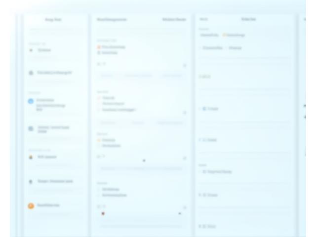 Interfaz de LuminaSync mostrando un tablero Kanban para la gestión de proyectos de un autónomo con diferentes clientes y fases.